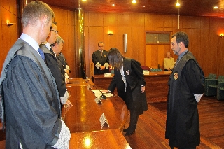 Ana Gómez durante el acto de jura como juez sustituta en funciones de refuerzo